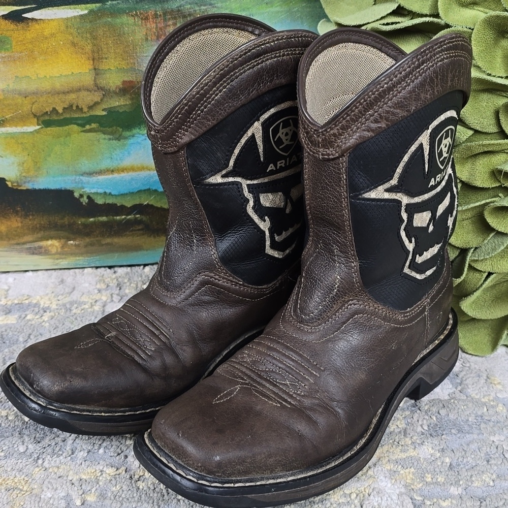 Ariat Boots Youth Sz 2 Workhog XT Vented Bold Wiggle Room Leather - Picture 13 of 16
